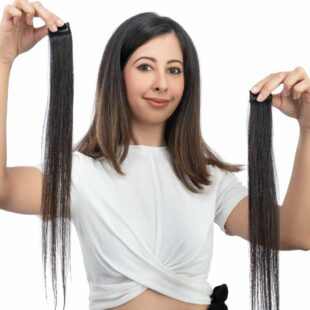 2 Set Clip-in Hair Extensions | Straight Streaks for a Sleek Look