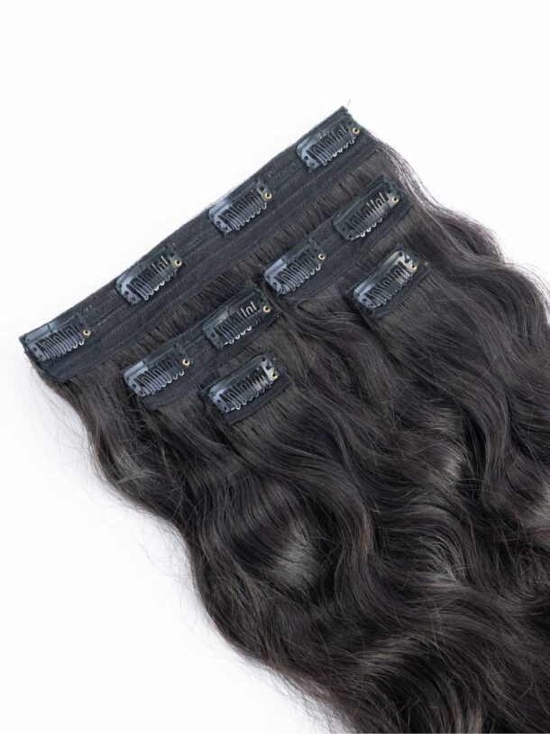 Full Clip Set Hair Extensions | Wavy Hair Texture for Natural Volume