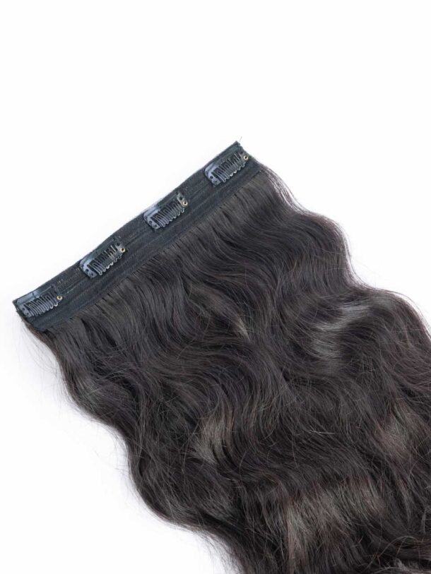 Full Clip Set Hair Extensions | Wavy Hair Texture for Natural Volume - Image 2