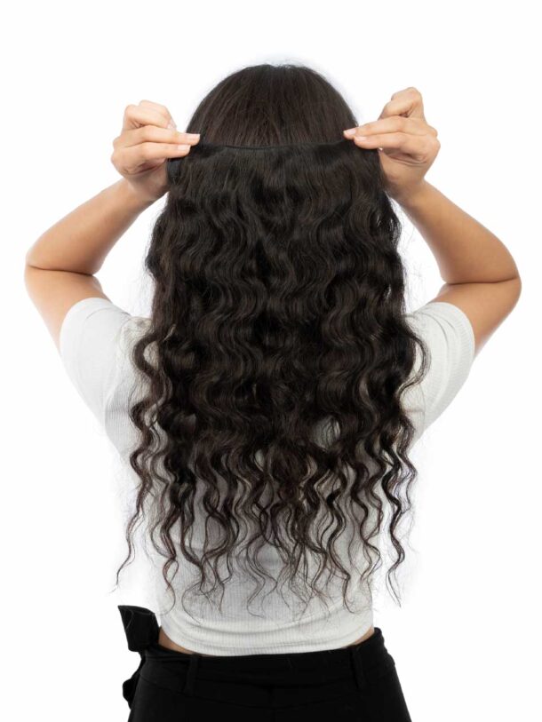 Single Piece Hair Extensions Volumizer | Curly Hair Texture for Added Volume - Image 3