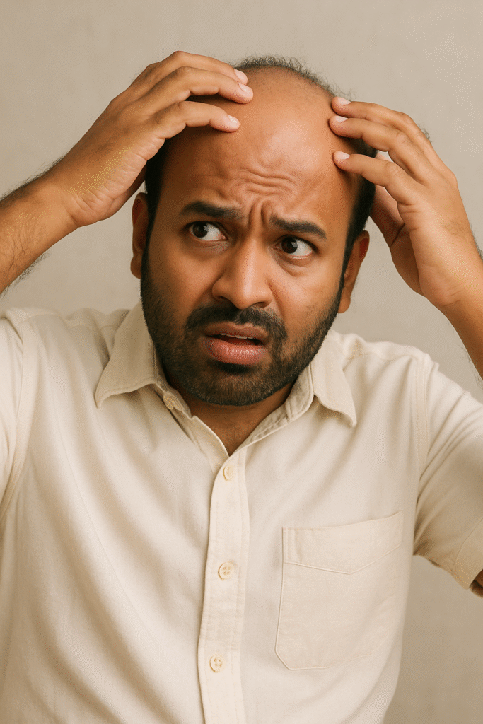 Natural-looking hair patch result for men at Topee Bangalore